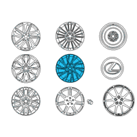 OEM 2019 Lexus RC F Wheel, Disc Diagram - 42611-24771