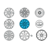 OEM 2021 Lexus RC350 Wheel, Disc Diagram - 42611-24771