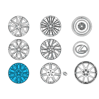 OEM 2019 Lexus RC300 Wheel, Disc Chrome P Diagram - 4261A-24150