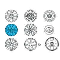 OEM Lexus RC F Wheel, Disc Chrome P Diagram - 4261A-24110