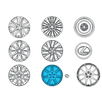 OEM 2019 Lexus RC F Wheel, Disc Diagram - 42611-24860