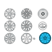 OEM Lexus Wheel, Disc Diagram - 42611-24A11