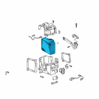 OEM 2000 Toyota 4Runner Evaporator Core Diagram - 88501-35050
