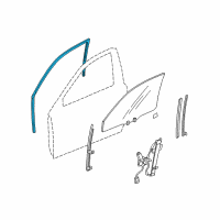 OEM Acura CL Channel, Left Front Door Run Diagram - 72275-S3M-A01