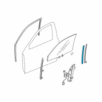 OEM 2002 Acura CL Channel, Front Door Run (Lower) Diagram - 72239-S3M-A00