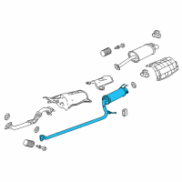 OEM Acura Pipe B, Exhaust Diagram - 18220-TX6-A01