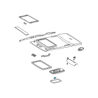 OEM 2003 Toyota RAV4 Overhead Lamp Bulb Diagram - 90084-98049