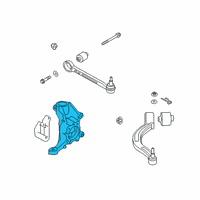 OEM 2019 Kia Stinger Front Axle Knuckle Right Diagram - 51711J5600