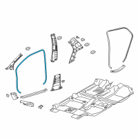 OEM 2010 Toyota Yaris Surround Weatherstrip Diagram - 62312-52070-B1