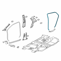 OEM 2009 Toyota Yaris Surround Weatherstrip Diagram - 62331-52030-B1