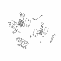 OEM 2014 Hyundai Sonata Pad Assembly-Rear Seat Cushion Diagram - 89150-3Q000