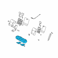 OEM 2013 Hyundai Sonata Cushion Assembly-Rear Seat Diagram - 89100-3Q210-AYF