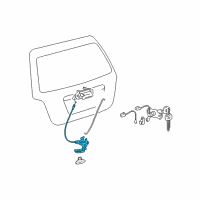 OEM 2004 Toyota Highlander Lock Assembly Diagram - 69350-48020