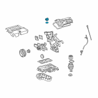 OEM 2005 Toyota Matrix Cap Assembly Diagram - 12180-21021