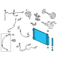 OEM Honda Pilot Condenser Assy. Diagram - 80110-SZA-A01