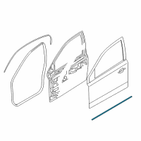 OEM Saturn Astra Weatherstrip, Front & Rear Side Door Lower Diagram - 13238916