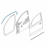 OEM 2008 Saturn Astra Weatherstrip, Front & Rear Side Door Upper Auxiliary Diagram - 13251123