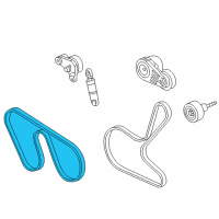 OEM 2008 Cadillac XLR AC Belt Diagram - 12578060