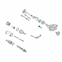 OEM 1996 GMC K2500 Suburban Front Drive Axle Clutch Fork Shaft Diagram - 26033975