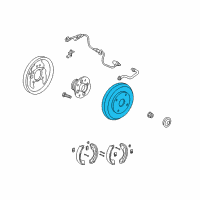 OEM Honda Accord Drum, Rear Brake Diagram - 42610-SDA-A00