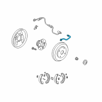 OEM 2006 Honda Accord Hose Set, Rear Brake Diagram - 01466-SDA-A00