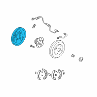 OEM 2003 Honda Accord Plate, Left Rear Brake Back Diagram - 43120-SDA-A01
