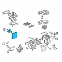 OEM 2020 Chevrolet Bolt EV Evaporator Core Diagram - 42583662