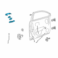 OEM Saturn Vue Exterior Door Handle Diagram - 25861951