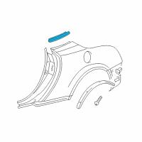 OEM 2003 Lexus SC430 Moulding, Quarter Belt, RH Diagram - 75671-24010