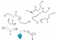 OEM 2019 BMW M550i xDrive Radiator Coolant Hose Upper Diagram - 17-12-8-602-665