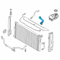 OEM 2016 BMW 335i GT xDrive Radiator Upper Coolant Hose Diagram - 17-12-7-604-542