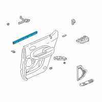 OEM 2003 Acura MDX Weatherstrip, Left Rear Door (Inner) Diagram - 72875-S3V-A01