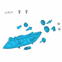 OEM Kia Optima Driver Side Headlight Assembly Diagram - 921012T560