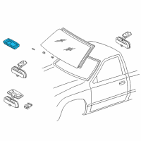 OEM 1996 Toyota 4Runner Mirror Inside Cover GRAY Diagram - 87818-35010-B2