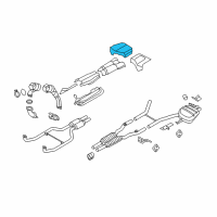 OEM 2010 BMW 760Li Heat Insulation, Rear Silencer, Right Diagram - 51-48-7-185-212