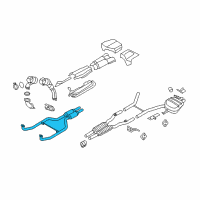 OEM 2014 BMW 550i GT Exhaust Pipe Diagram - 18-30-7-646-948