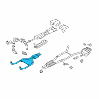 OEM 2014 BMW 550i xDrive Exhaust Pipe Diagram - 18-30-7-646-948