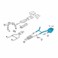 OEM 2012 BMW 750Li Rear Silencer, Left, With Exhaust Flap Diagram - 18-30-7-646-954