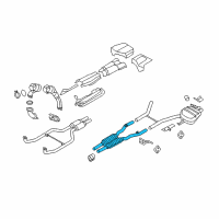 OEM 2014 BMW 750Li Centre Muffler Diagram - 18-30-7-842-616