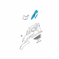 OEM 2009 Nissan Xterra Garnish-Center Pillar Rear,Passenger Side Diagram - 84940-ZL00A