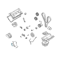 OEM 2001 Hyundai Santa Fe Gasket-Timing Belt Cover Diagram - 21352-38001