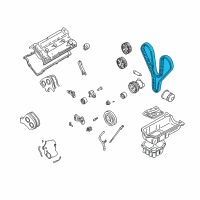 OEM Hyundai Santa Fe Valve Timing Belt Diagram - 24312-39800