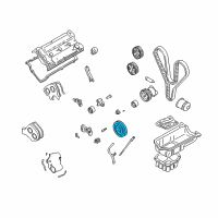 OEM 2001 Hyundai XG300 Pulley-Damper Diagram - 23124-39004