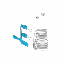 OEM 2001 Lexus LX470 Cord, Rear Combination Diagram - 81555-60590