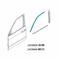 OEM 2012 BMW X6 Finisher Window Frame Top Front Door Diagram - 51-33-7-179-424
