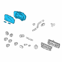 OEM Honda Ridgeline Meter Assembly, Combination (Rewritable) Diagram - 78100-T6Z-A22