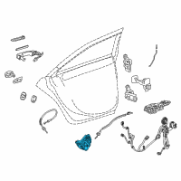 OEM 2020 Cadillac CT4 Lock Assembly Diagram - 13592257