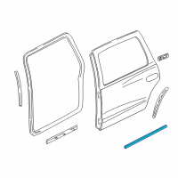 OEM 2000 Dodge Durango Molding-Rear Door Diagram - 5FX96TZZAA