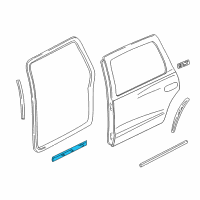 OEM 2000 Dodge Durango Seal-Door Diagram - 55257214AA