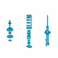 OEM 2007 Honda S2000 Shock Absorber Assembly, Left Front Diagram - 51602-S2A-A08